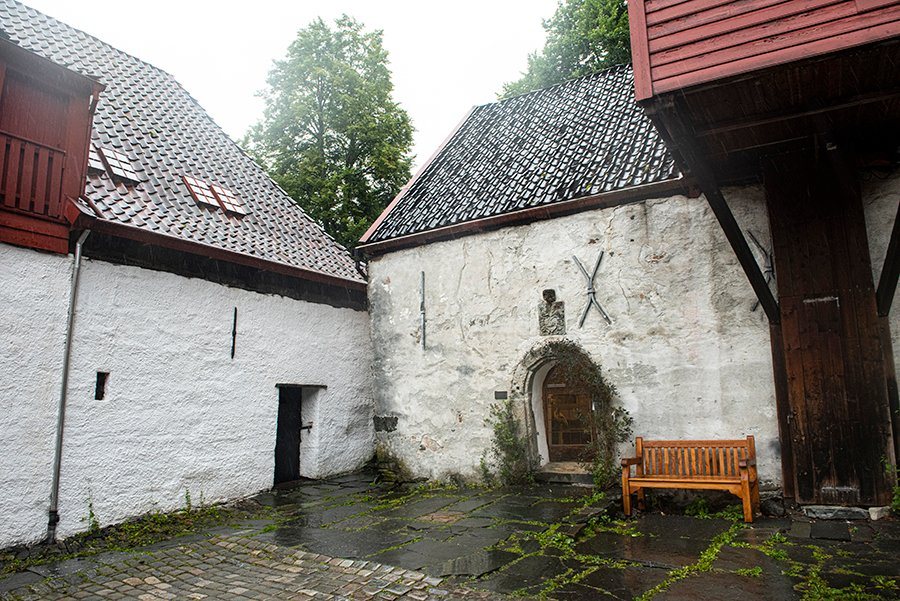 Historic courtyard in Old Bergen